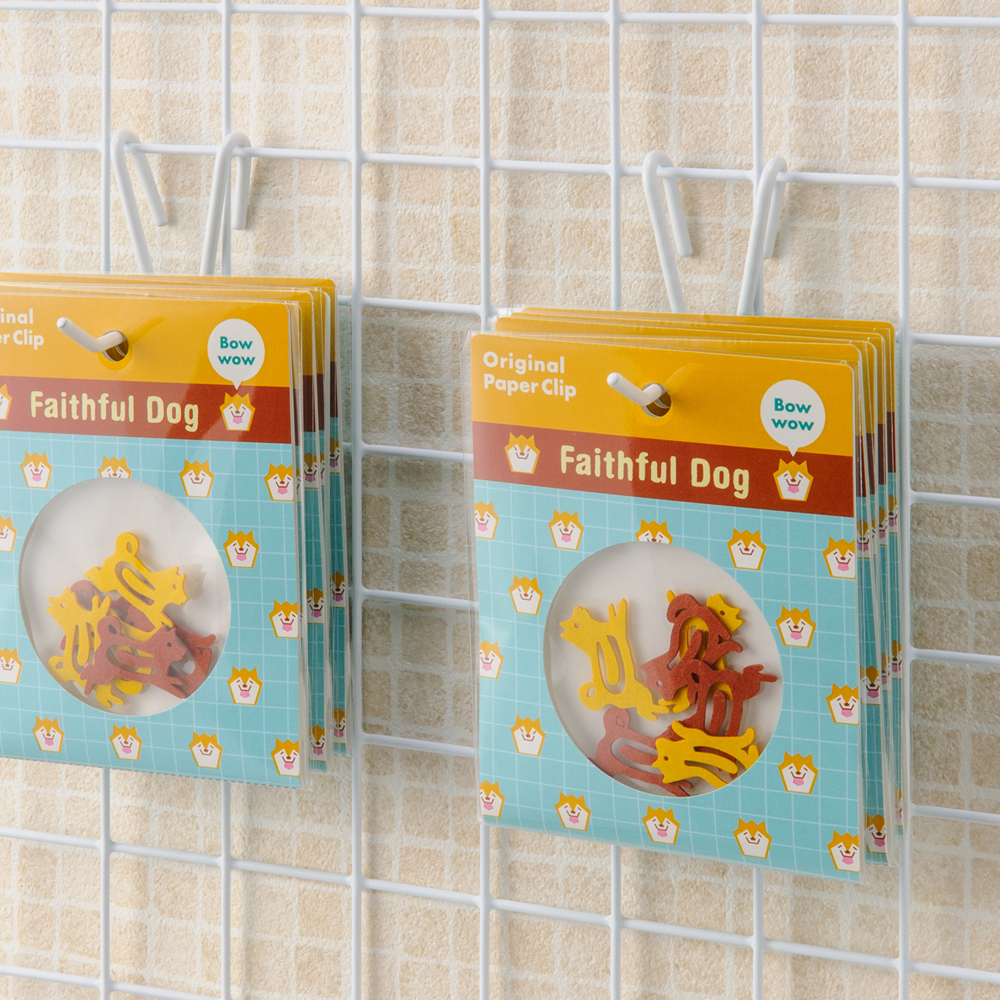 カラー紙クリップ　フック台紙付タイプ印刷無しタイプ