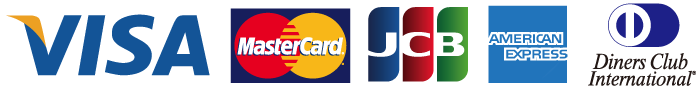 VISA MasterCard JCB AMERICAN EXPRESS Diners Club Internasional