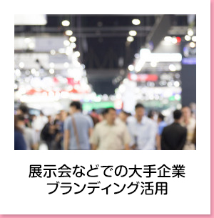 展示会などでの大手企業ブランディング活用